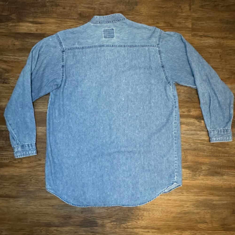 Sunbelt Denim Shirt VINTAGE Pintuck front Size Small or Medium (missing tag) - Picture 3 of 10